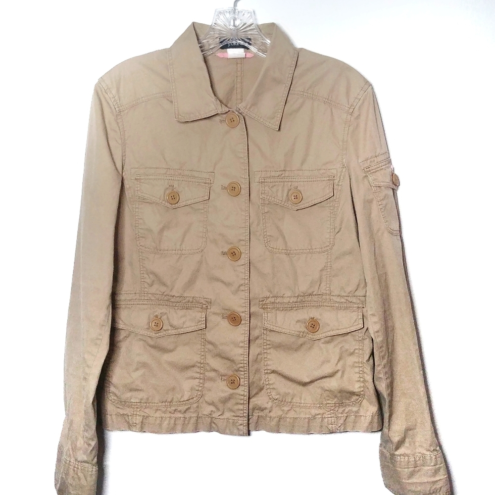 J. Crew Khaki Safari Jacket Size Med.